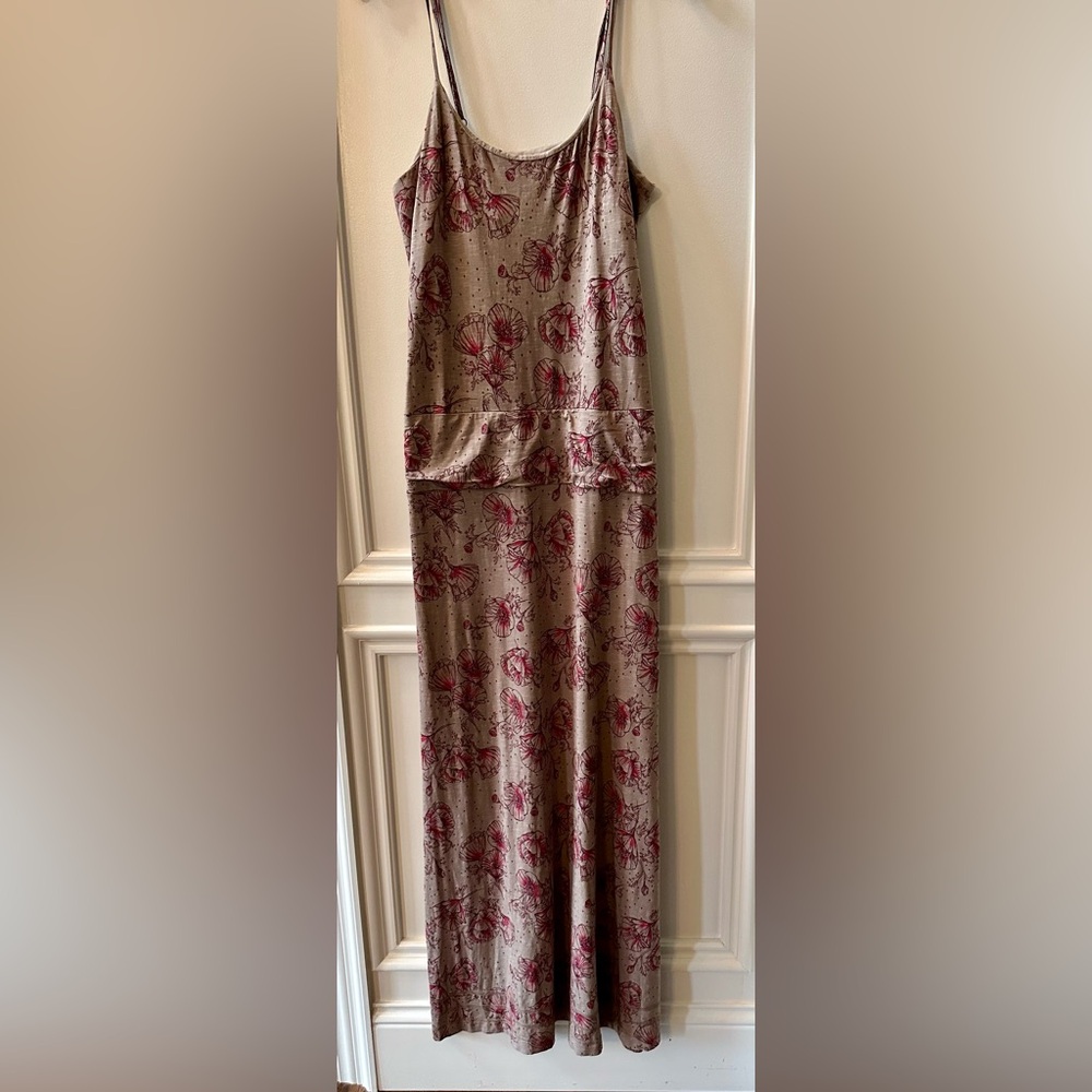 EUC Toad&Co Long Island Maxi Dress in Cocoa Poppy Print Size L (orig. $89)